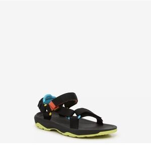 Teva Kids Sandals in Black and Blue with Yellow Sole